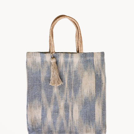 Nadi Jute Tote Bag - Blue