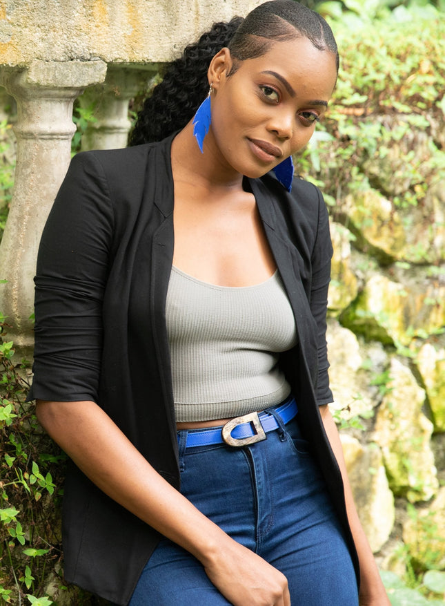 Women's Horn & Leather Belt