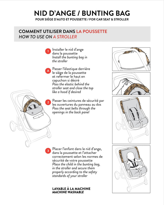 Bunting Bag Designed For Car Seat And Stroller Purple Gray