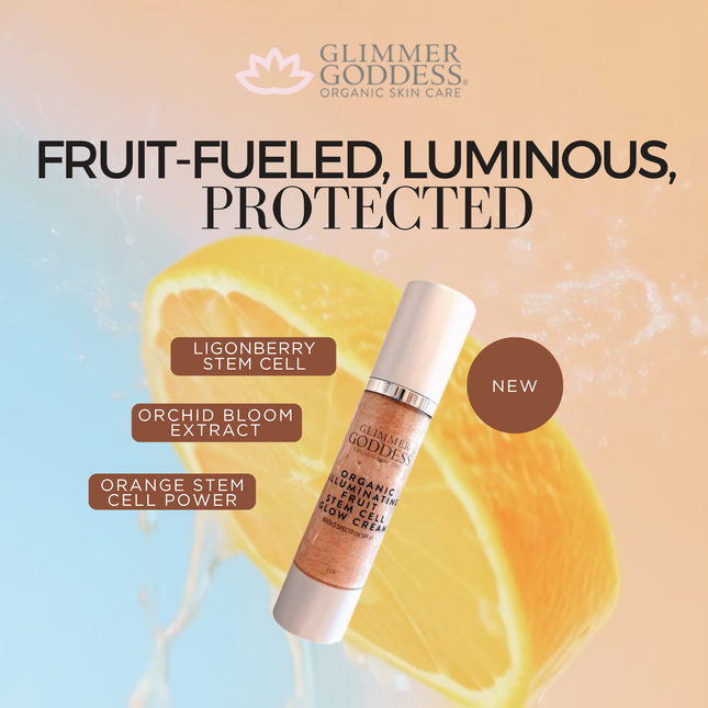 Organic CC Cream with SPF 45 – Illuminating Fruit Stem Cell Glow Cream with Reef-Safe Sunscreen