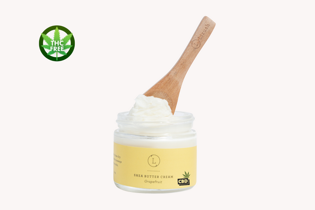 CBD Grapefruit Shea Butter skin Cream with CBD, Shea skin Lotion (THC free)
