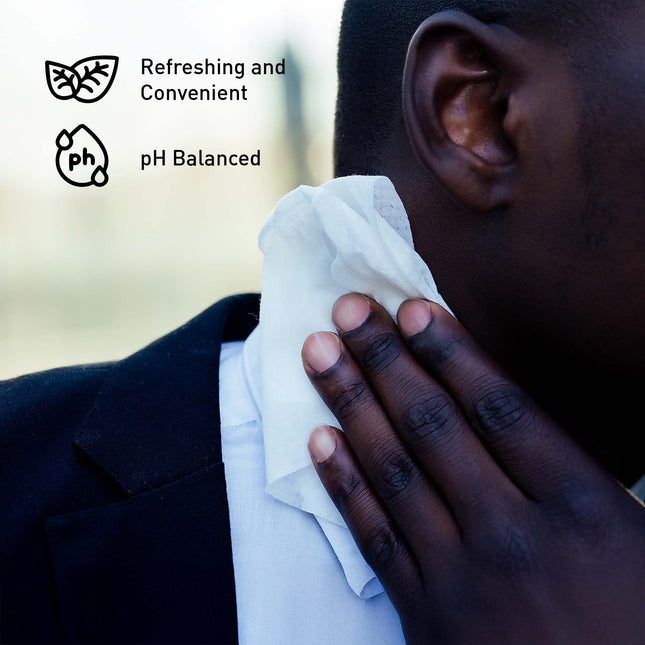 Men’s Grooming Essentials Bundle – Assorted Face & Body Wipes (3-Pack, Cedarwood, Tea Tree, Eucalyptus) + Pursonic Beard Care Grooming Kit