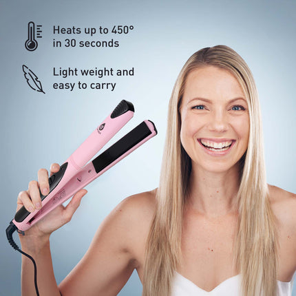 Hair Styling Power Bundle: One Step Hair Dryer & Volumizer Brush + Professional Salon Quality Flat Iron Hair Straightener With Free Travel Straightener