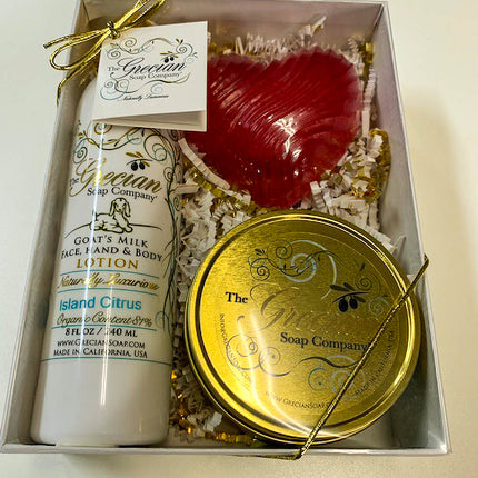 Lotion, Heart & Candle Gift Box-Vanilla