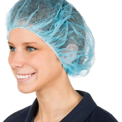 AMZ Medical Supply Disposable Hair Cap 21". Pack of 1000 Blue Mob