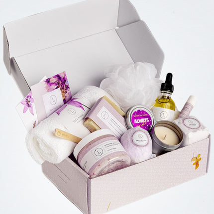 Bath Bomb and Shower Steamer Lizush All Natural Lavender Gift Box with - bath & skin products