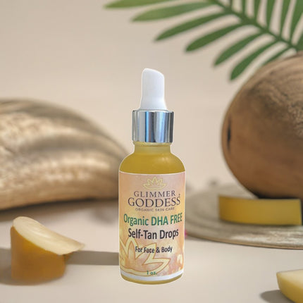 Organic DHA-Free Tanning Drops – Gradual Self Tan Drops with No Smell for Face & skin