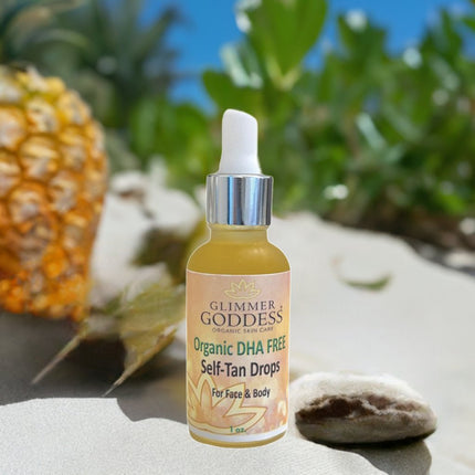 Organic DHA-Free Tanning Drops – Gradual Self Tan Drops with No Smell for Face & skin