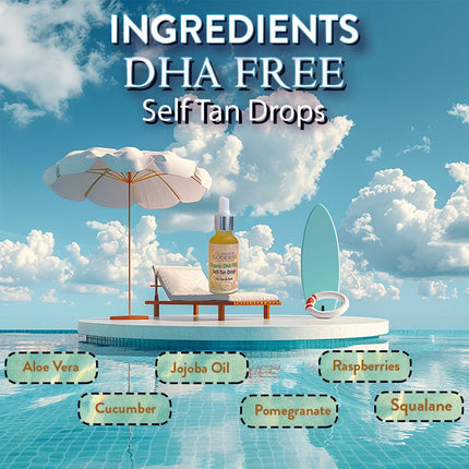 Organic DHA-Free Tanning Drops – Gradual Self Tan Drops with No Smell for Face & skin