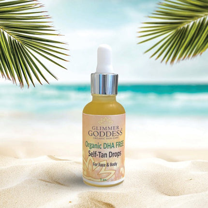 Organic DHA-Free Tanning Drops – Gradual Self Tan Drops with No Smell for Face & skin