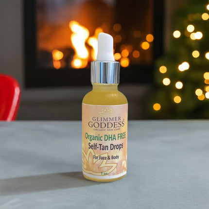 Organic DHA-Free Tanning Drops – Gradual Self Tan Drops with No Smell for Face & skin